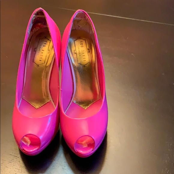 Ted Baker Neon Platform Heels - Picture 2 of 4
